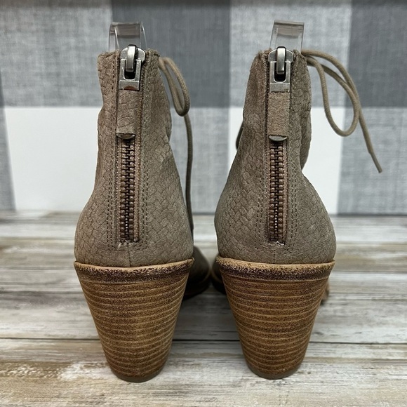 Eileen Fisher Slew Lace Up Peep Toe Bootie - Picture 5 of 13